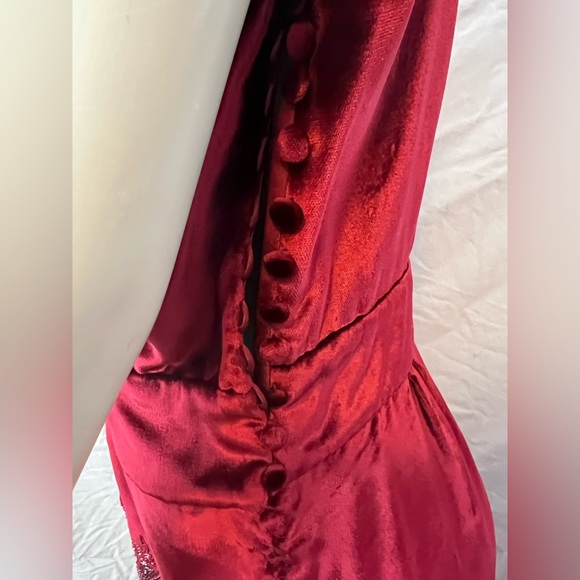 NWT! $6425 1 of a kind! John Galliano silk red velvet cutout embroidered beaded - Picture 14 of 17